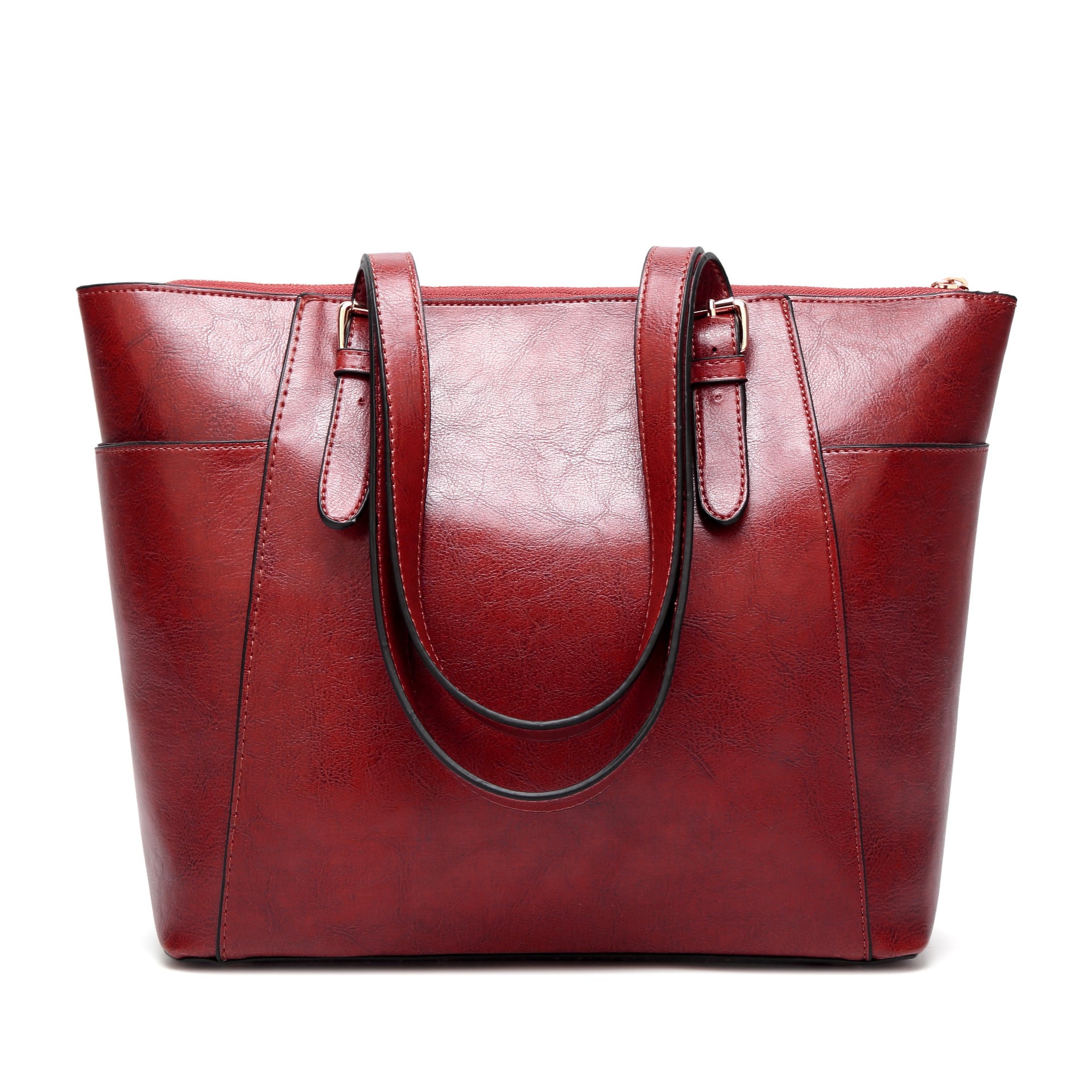 Oil Wax Leather Women Handbag Large Capacity Tote Bag