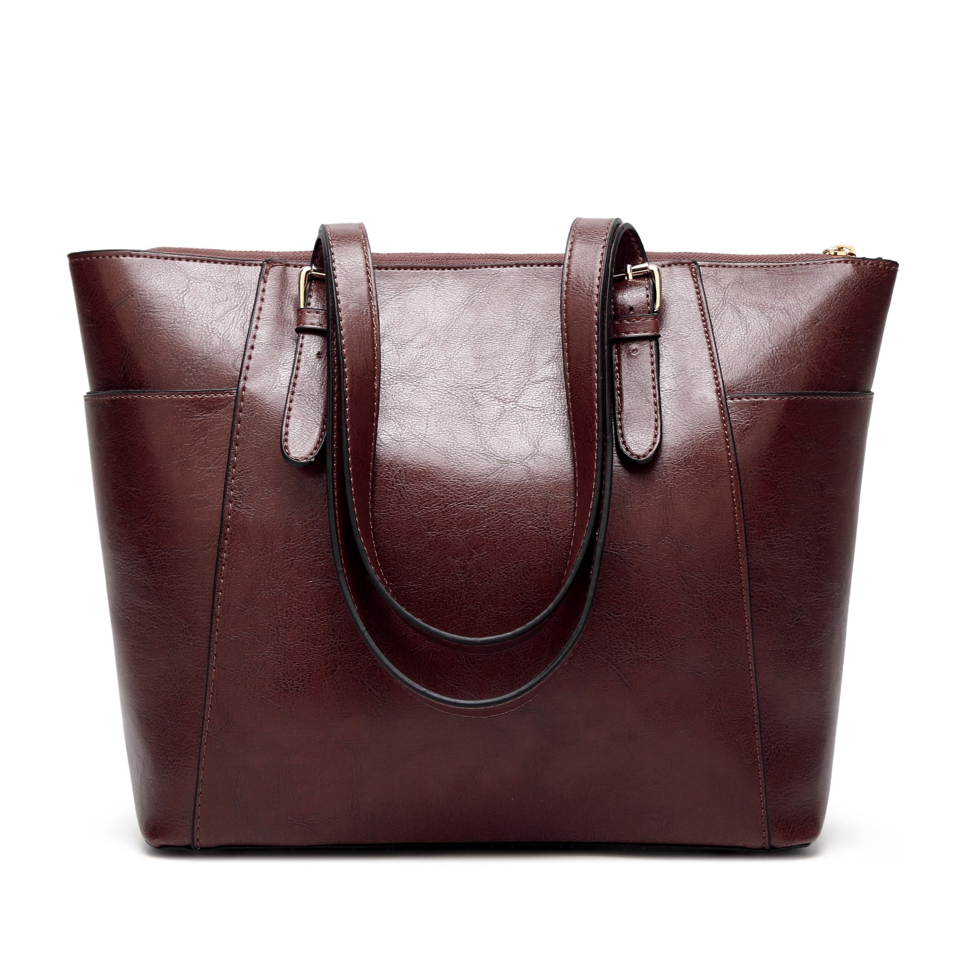Oil Wax Leather Women Handbag Large Capacity Tote Bag